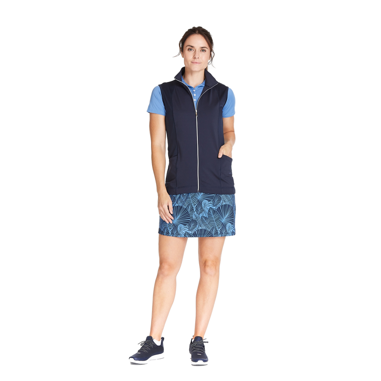 Azure Sky Curved Mesh Full Zip Vest